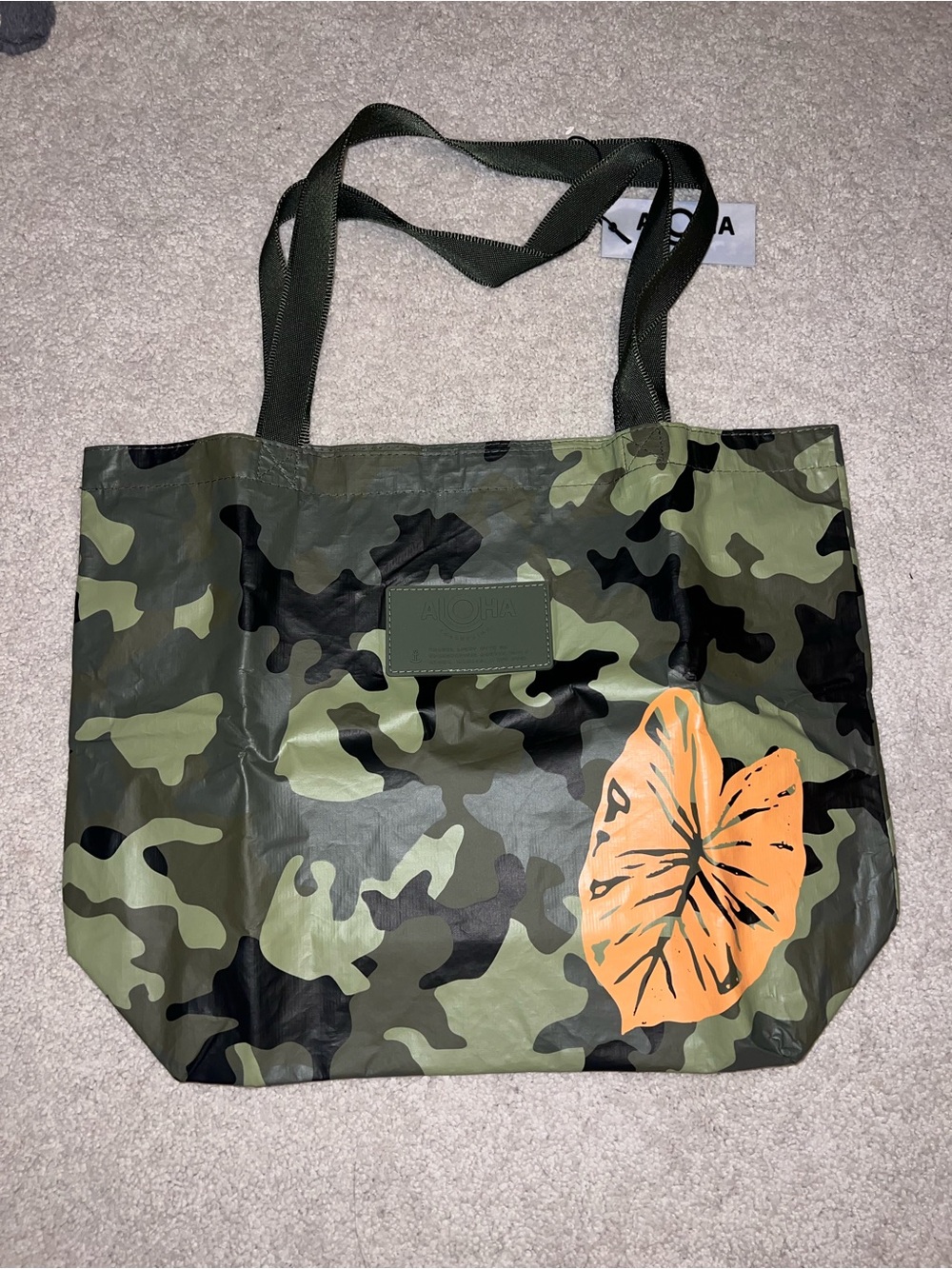 ALOHA Collection Green Camo Reversible Tote